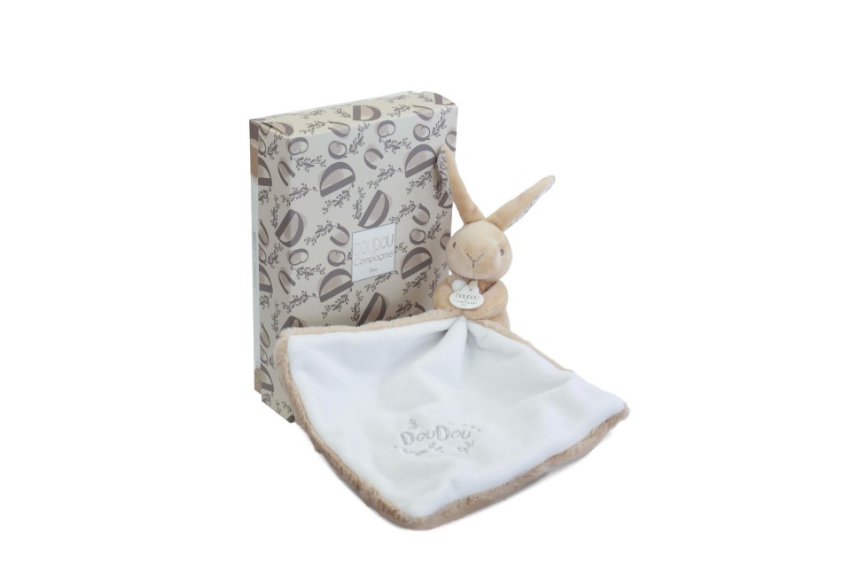 Lapin DOUDOU® - Doudou Lapin mouchoir - 10 cm