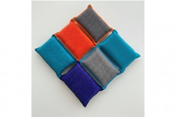 Lot de 4 éponges lavables - 4 couleurs