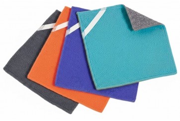 Lot de 4 éponges plates lavables - 4 couleurs