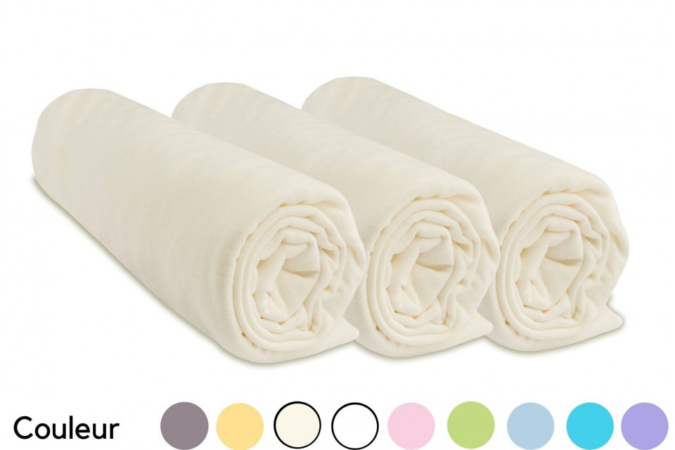 Drap housse 50x100 jersey coton 