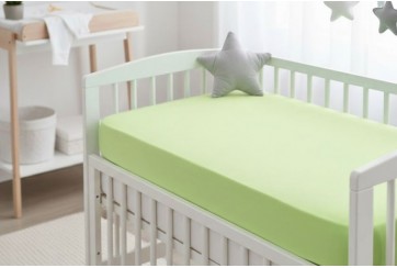 Drap housse 50x100 Anis Blanc Turquoise