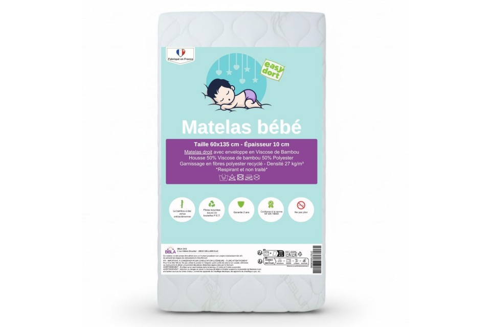 Matelas bébé 60x135 cm