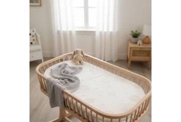 Matelas pour couffin en Bambou avec coins arrondis - 32x72x5