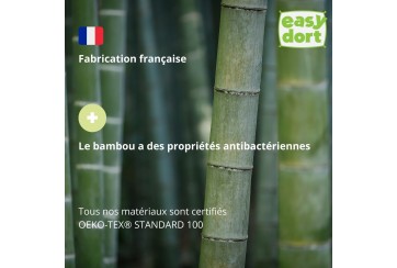 Matelas pour couffin en Bambou avec coins arrondis - 32x72x5