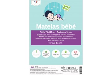 Matelas en Bambou pour lit 70x140