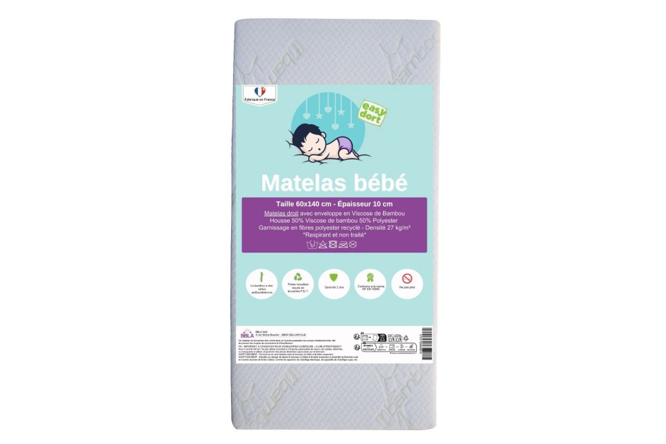 Matelas 60x140 cm en Bambou 
