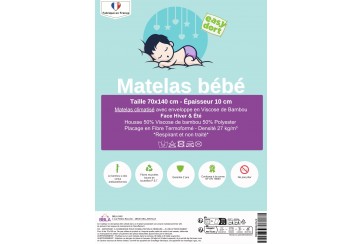 Matelas bébé 70x140 cm climatisé