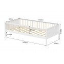 Lit enfant 90x190 cm avec barrière "Pépito"