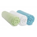 Drap housse 40x80 40x90 Coton Anis Blanc Turquoise (Lot de 3)