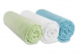 Drap housse 40x80 40x90 Coton Anis Blanc Turquoise (Lot de 3)