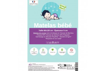 Matelas de voyage bébé 60x120 cm / 60 x 120 cm