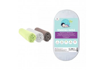 Matelas pour couffin en Bambou avec coins arrondis - 32x72x5