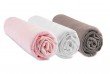 Lot de 3 Draps housse Bambou - 40x80 / 40x90 - rose blanc taupe