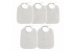 Bavoir imperméable 30x40 Coton Blanc (Lot de 5)