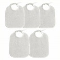 Bavoir imperméable 30x40 Coton Blanc (Lot de 5)