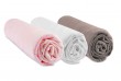 Lot de 3 Draps housse viscose Bambou - 60x120 - rose blanc taupe