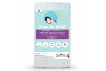 Kit matelas 60x120 berceau + 3 draps housse +2 alèses