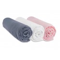 Drap housse 60x120 Bébé Coton Gris Blanc Rose (Lot de 3)