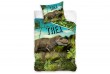 Parure de lit enfant 140x200 cm - 100% Coton -T-rex Dinosaure