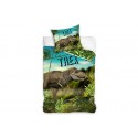 Parure de lit enfant 140x200 cm - 100% Coton - T-Rex
