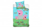 Parure de lit enfant 140x200 cm - 100% Coton - Peppa Pig Yay yay