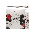 Parure de lit enfant 140x200 cm - 100% Coton - Mickey Minnie Love