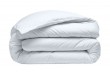Parure de lit housse de couette avec taies d'oreiller 100% Percale de Coton 80 fils Blanc 240x260 cm