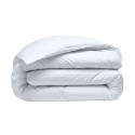 Parure de lit housse de couette avec taies d'oreiller 100% Percale de Coton 80 fils Blanc 240x260 cm