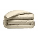 Parure de lit 220x240 cm 100% Percale de Coton 80 fils Écru naturel