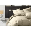 Parure de lit 220x240 cm 100% Percale de Coton 80 fils Écru naturel