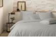 Parure de lit 220x240 cm 100% Percale de Coton 80 fils Gris perle
