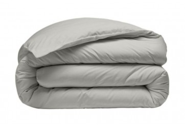 Parure de lit 220x240 cm 100% Percale de Coton 80 fils Gris perle