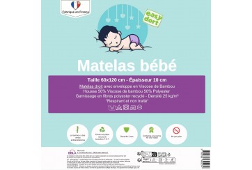 Matelas 60x120 Lit bébé Lit Parapluie Matelas 60 x 120