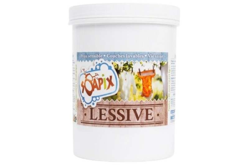Lessive poudre SOAPIX 1,25 kg 83 doses couche lavable (pot)