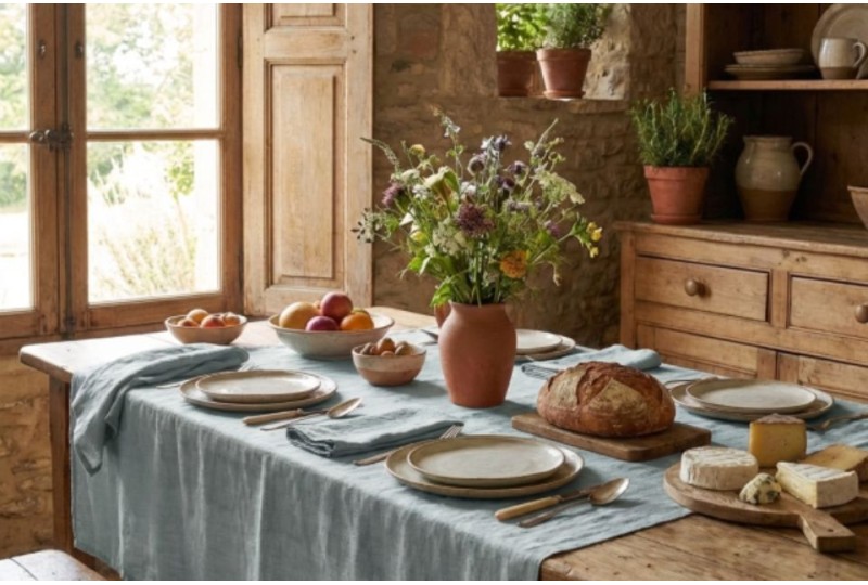 Nappe en lin - Rosalie - 170x350 cm