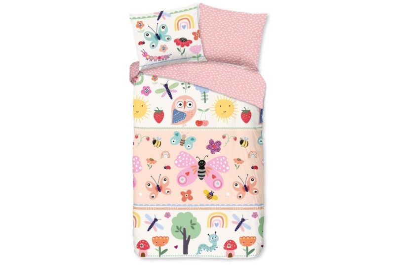 Parure de lit 120x150 kids Good Morning enfant papillons  - Rinke