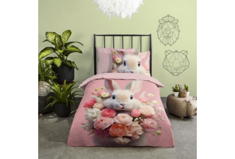 Parure de lit microfibre cathy -140x200 cm pour chambre
