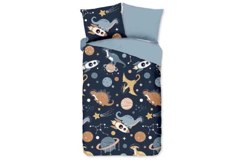 Parure de lit microfibre kids spacedino - 140x200 cm pour chambre