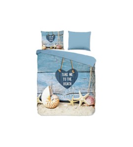 Parure de lit microfibre 200 x 200 / 220 cm - Beach