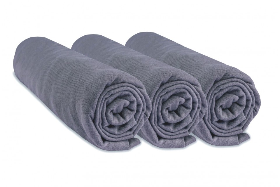 Lot de 3 draps housse 40x80 cm jersey coton
