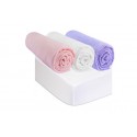 Drap housse 70x140 Rose Blanc Parme (Lot de 3) + 2 Protèges-matelas