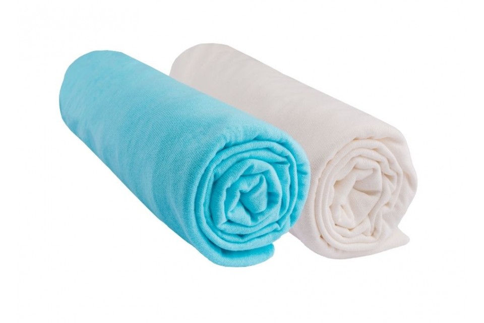 Lot de 2 draps housse 40x80 cm jersey coton