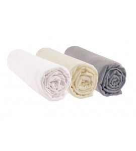 3 Draps housse Coton Bio Blanc + 2 Alèses Coton Bio 70x140
