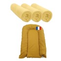 Matelas à langer bébé + 3 Housse matelas JAUNE Coton