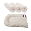 Matelas à langer bébé coton + 3 Housse matelas ÉCRU bambou