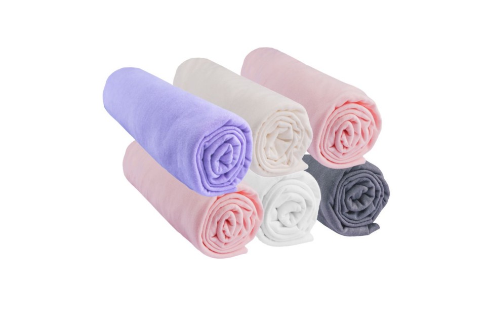 Lot de 3 Draps housse Bambou lit bébé - 60x120 cm - Rose