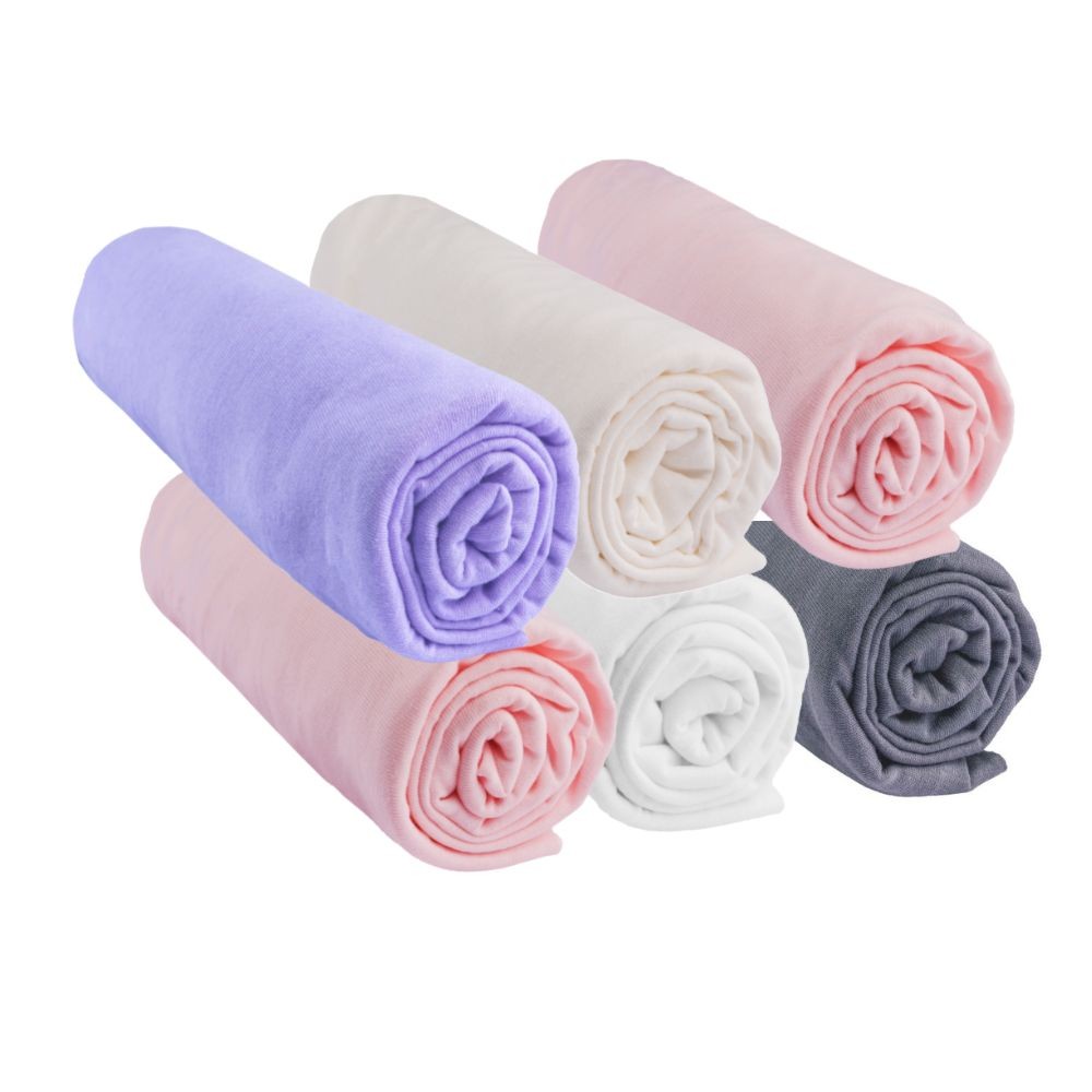 Lot de 6 Draps housse 70x140 Candy Coton Mixte