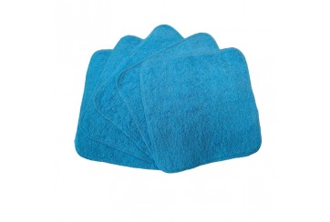 Lingettes lavables coton bio BLEU (Lot de 5)