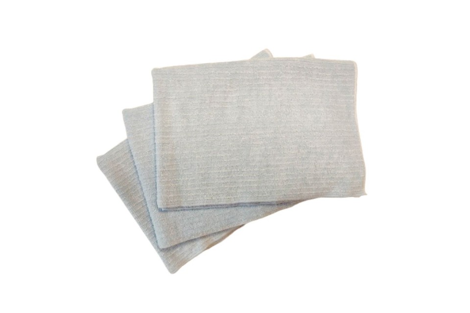 Lot de 3 serpillières microfibre HAITI 40x50 cm bleu