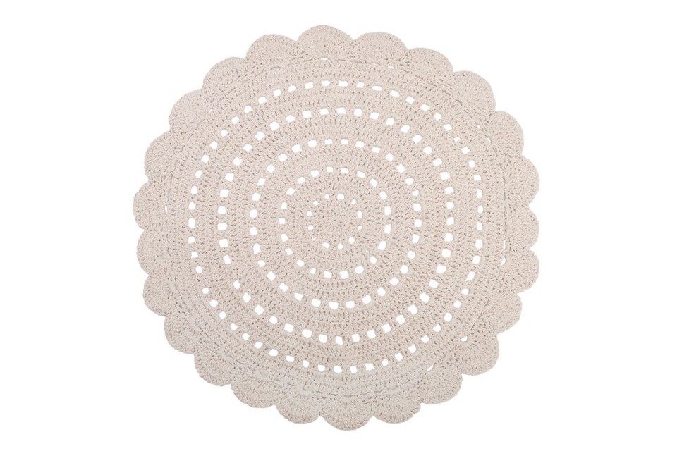Tapis rond Coton ALMA ECRU D120 cm